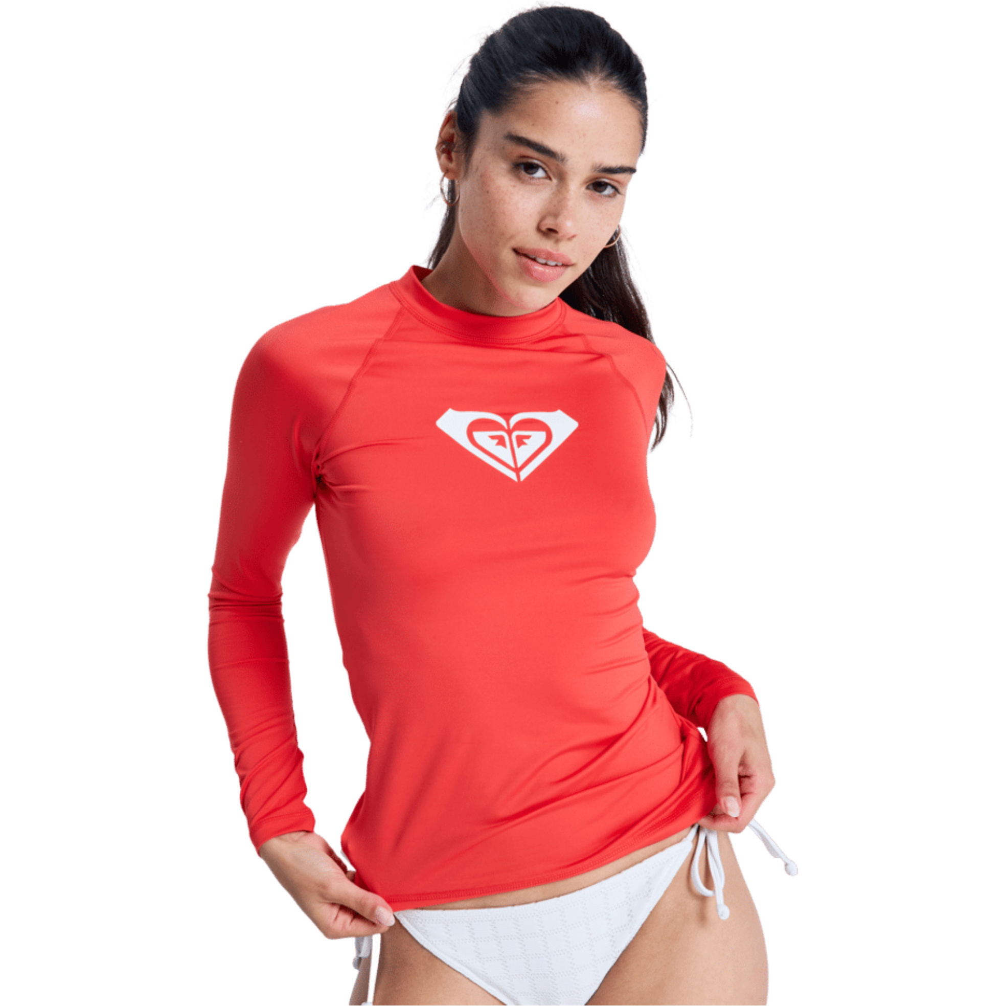 2026 Camisola De Lycra De Manga Comprida Para Mulher «Whole Hearted» Da Roxy , ERJWR03547 - Hibiscus